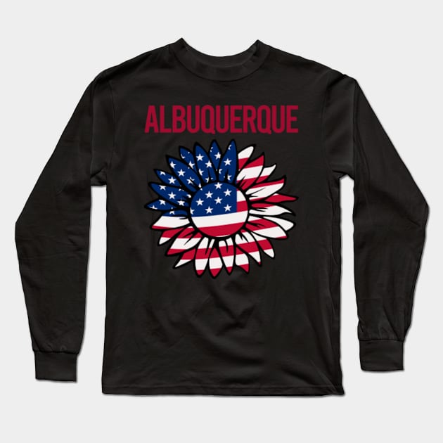 Happy Sunflower Albuquerque Long Sleeve T-Shirt by rosenbaumquinton52